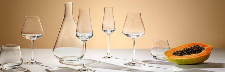 Gläser und Glasserien exklusiver Marken