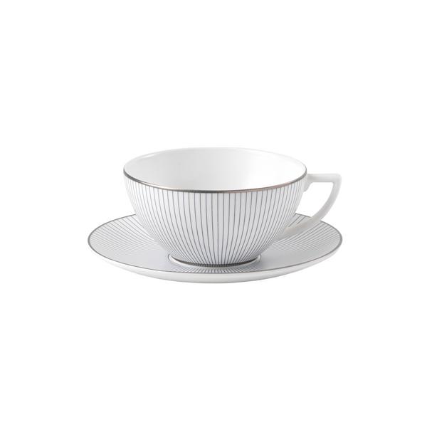 Wedgwood Pin Stripe double espresso cup and saucer