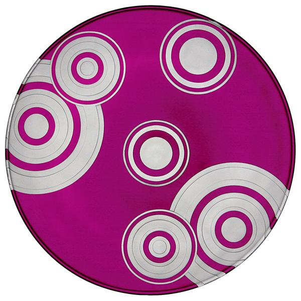 Artel Saturn crystal glass plates, purple
