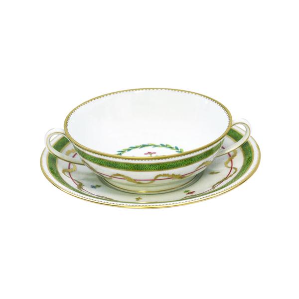 Haviland Vieux Paris Vert soup cup and saucer artedona.