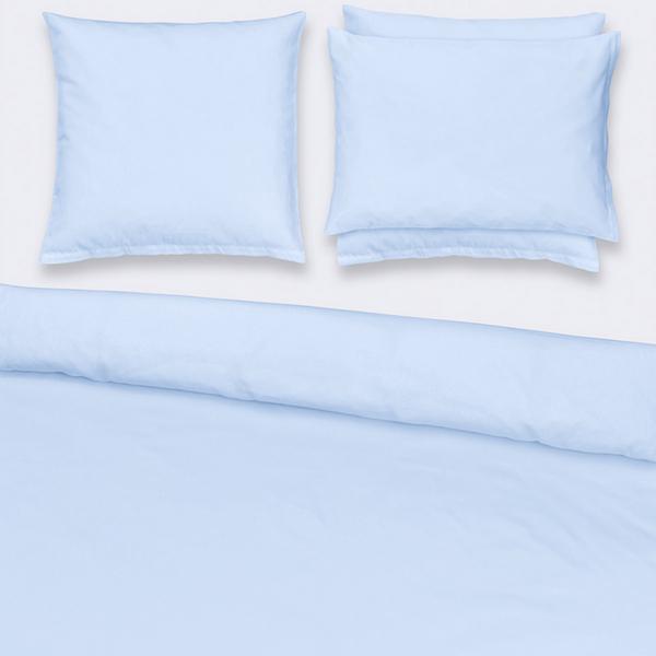 Christian Fischbacher Satin bed linen, sky blue