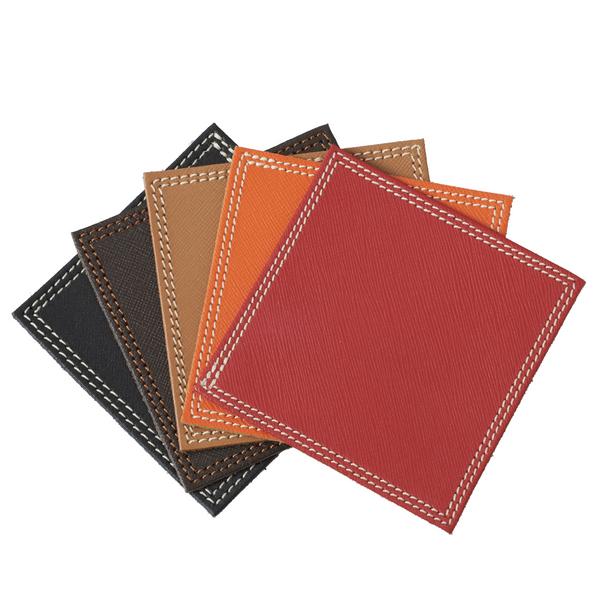 Leather glass coasters