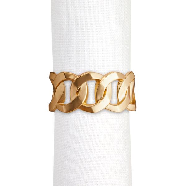 L'Objet Serviettenringe Cuban Link, 4er-Set