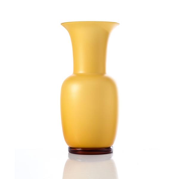 Venini Opalino vases, ambra sabbiato
