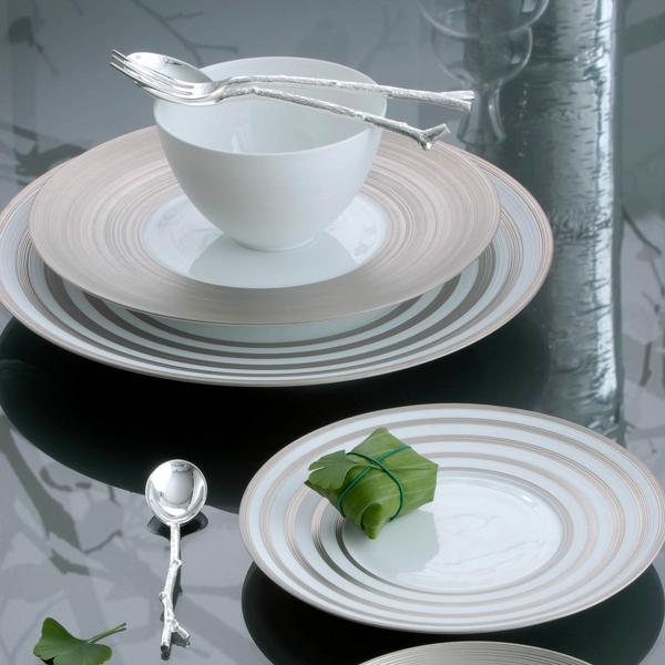 J.L Coquet Hémisphère Platinum & Platinum Stripe