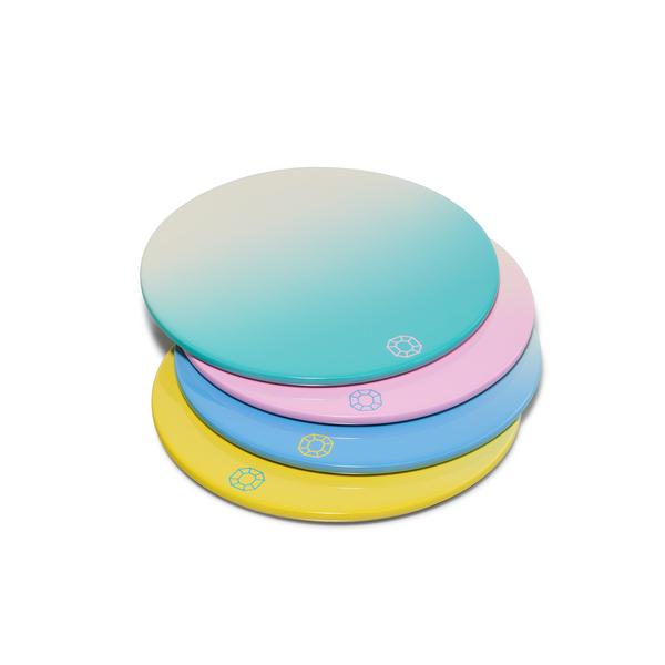 Baccarat Glasuntersetzer Octogone Pastel, 4er-Set