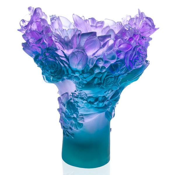 Daum Vase Sweet Garden, H 28 cm