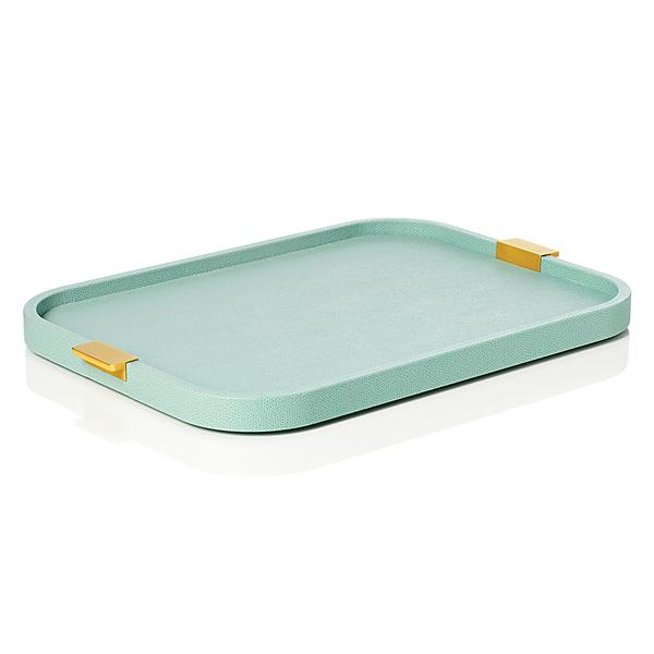 GioBagnara Puccini rectangular trays, with brass handles, mint