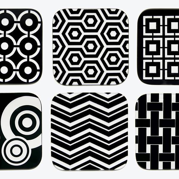 Artel Graphic Collection glass coasters, set of 6