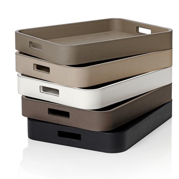 GioBagnara Polo rectangular trays, with handles