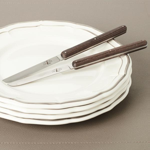 Forge de Laguiole Andrée Putman dinner/steak knives, with ash wood handle