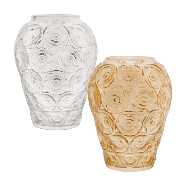 Lalique Vasen Anemones, H 33 cm