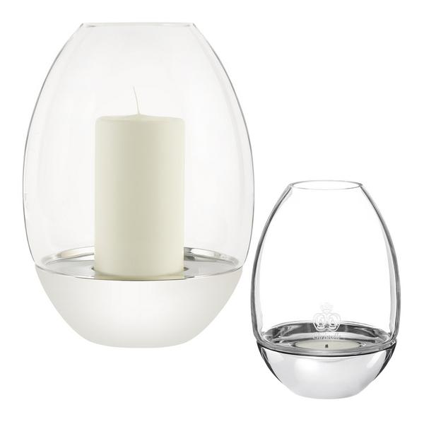 Christofle Mood hurricane lamp & tea light holders