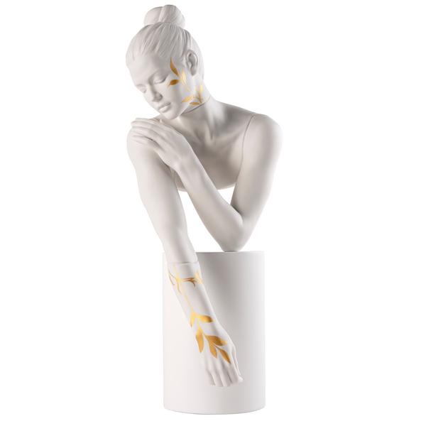 Lladró Reflections of Nature - Her sculpture, white-gold