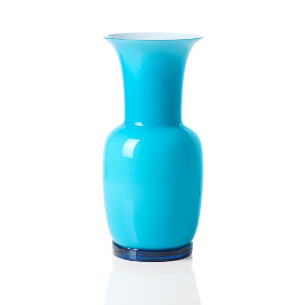 Venini Opalino vases, light blue
