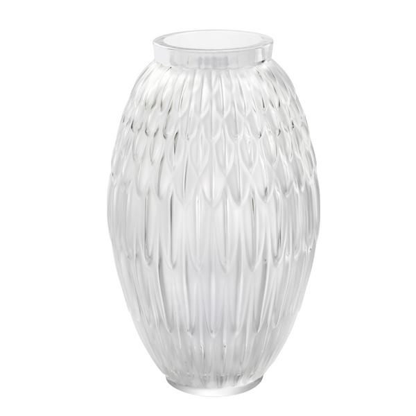Lalique Plumes vase, H 36,1 cm