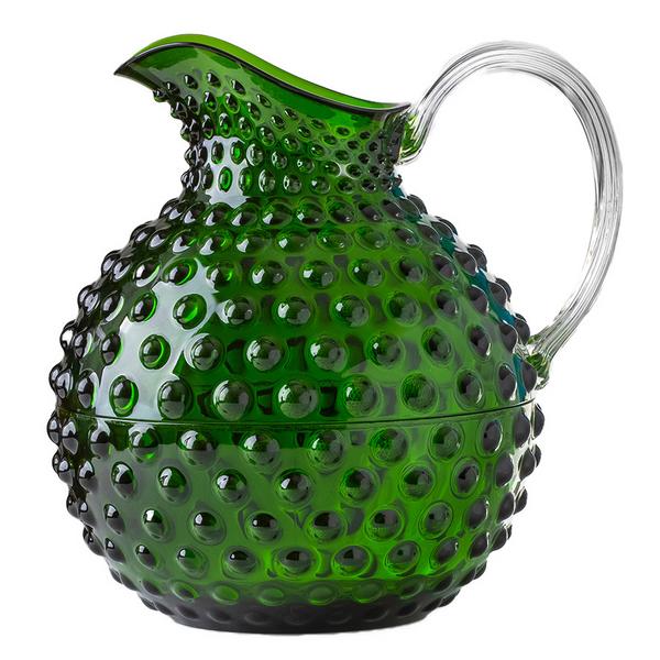 Brocca Imperial SMALTO Bianco Mario Luca Giusti – Cristallo Acrilico, 1,5L, Altezza 32 Cm, Design Pop Per Interni E Esterni