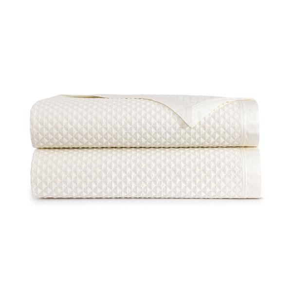 Yves Delorme Adagio bed throws, milk