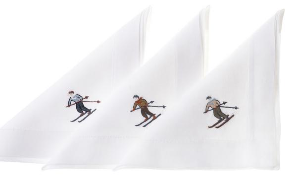 Eri Textiles Leinentischwäsche Skifahrer