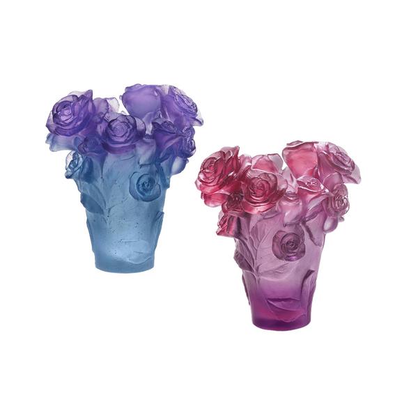 Daum Rose Passion vases, h 17 cm
