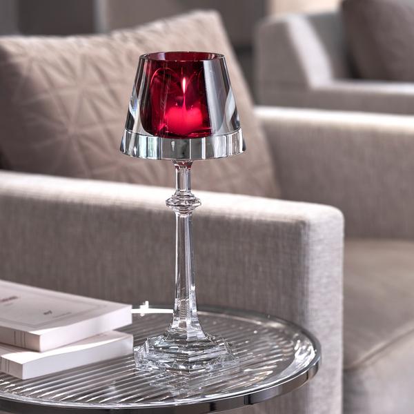 Baccarat バカラ　My Fire マイファイヤー　赤色 ガラス製品 Baccarat Harcourt My Fire candlestick, red | artedona.