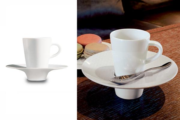 Raynaud Hommage double espresso cup and saucer | artedona.