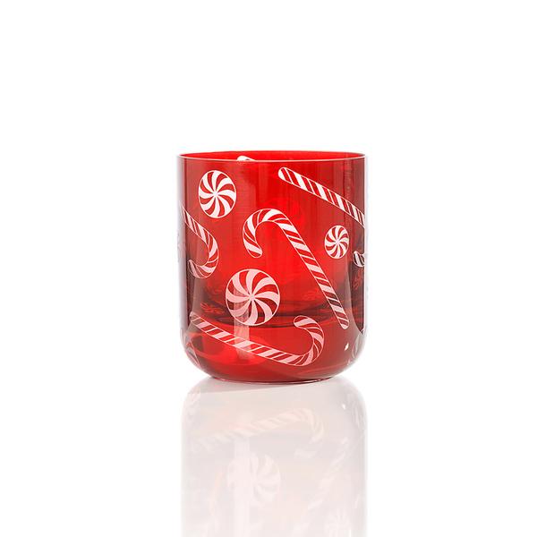 Artel Candy Cane tea light holder, red