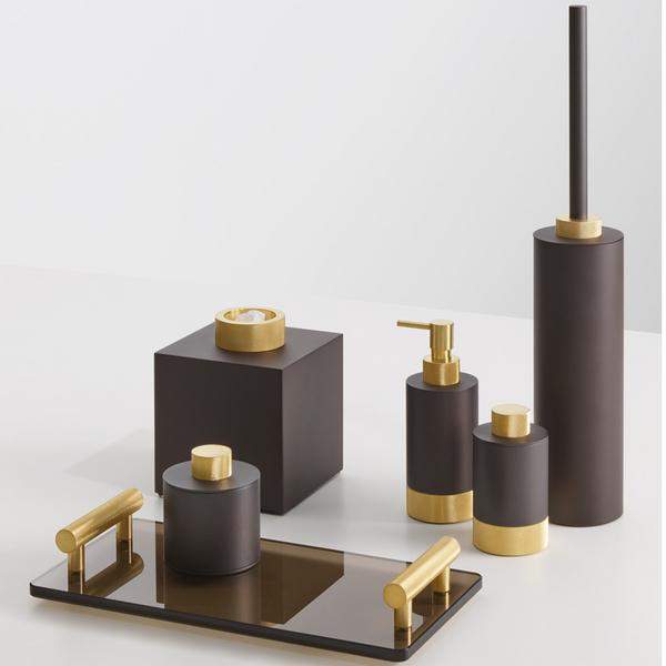 Decor Walther Club Gold bathroom accessories, dark metal matt/gold matt
