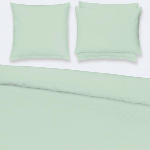 Christian Fischbacher Satin bed linen, pale jade
