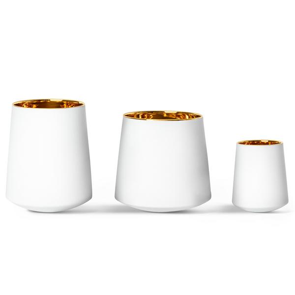 Sieger by Fürstenberg Grand Cru Gold tumbler, satin white