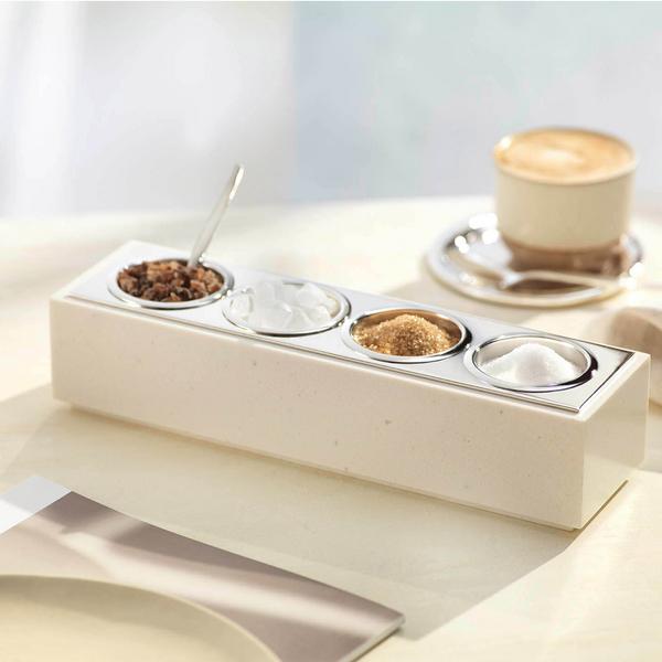 Robbe & Berking Jam & sugar bar, cream colour, silverplated