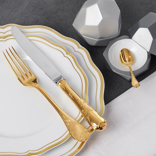 Christofle Besteck Marly, versilbert, vergoldet