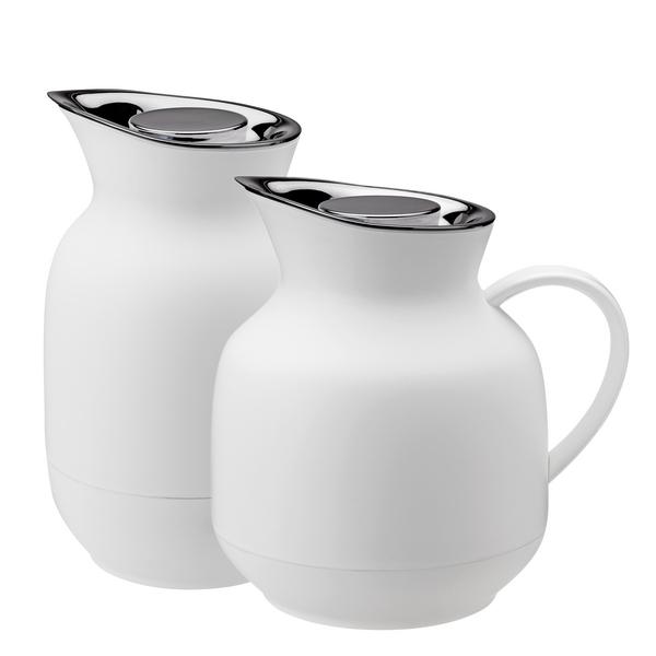 Stelton Isolierkannen Amphora, weiß matt