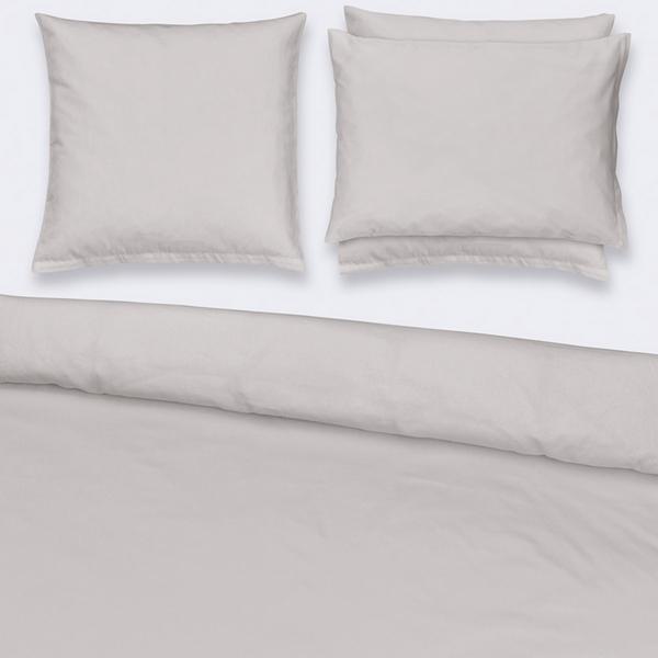 Christian Fischbacher Satin bed linen, light grey