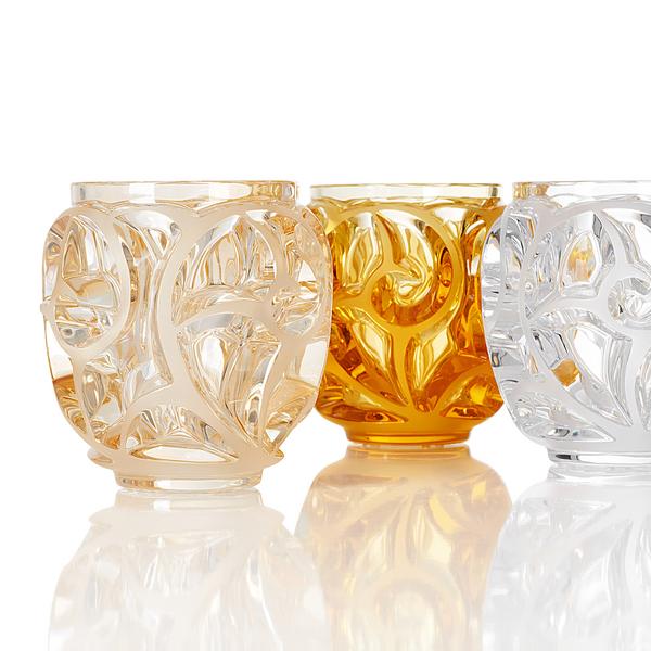 Lalique Tourbillons vases, h 13 cm