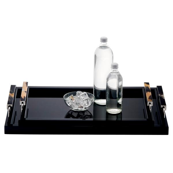 Arcahorn Isacco lacquered trays, black
