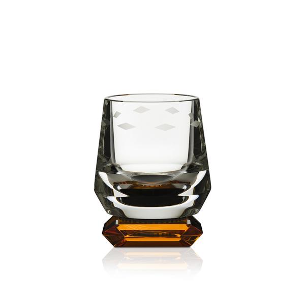 Reflections Copenhagen Whimsy whiskey tumblers, amber, set of 2