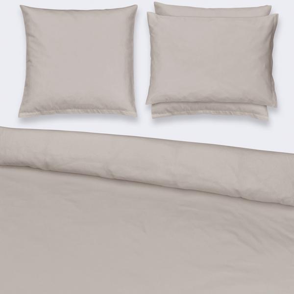 Christian Fischbacher Satin bed linen, pebble