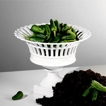 KPM Französischer Korb auf Fuß