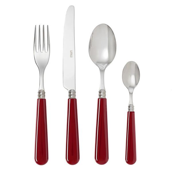 Capdeco Cambridge cutlery, cherry red