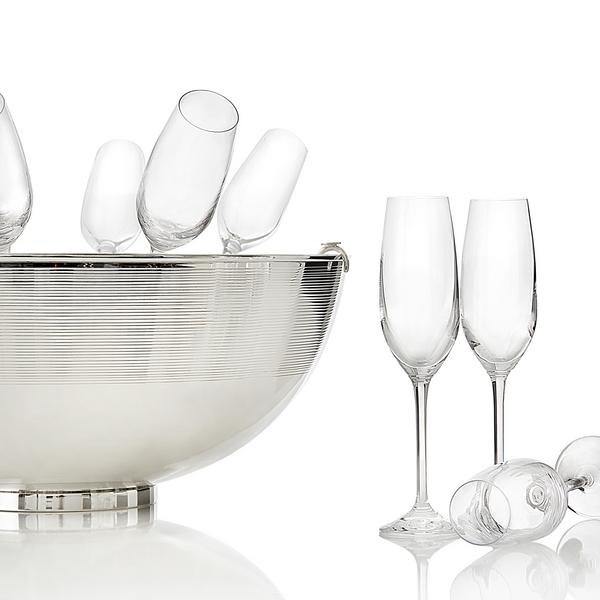 Ercuis Transat Champagne bowl with 12 flutes