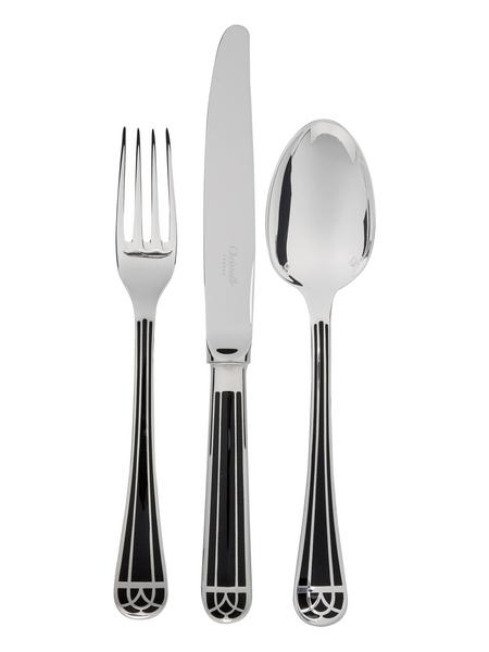 Christofle Talisman cutlery, silverplated, black