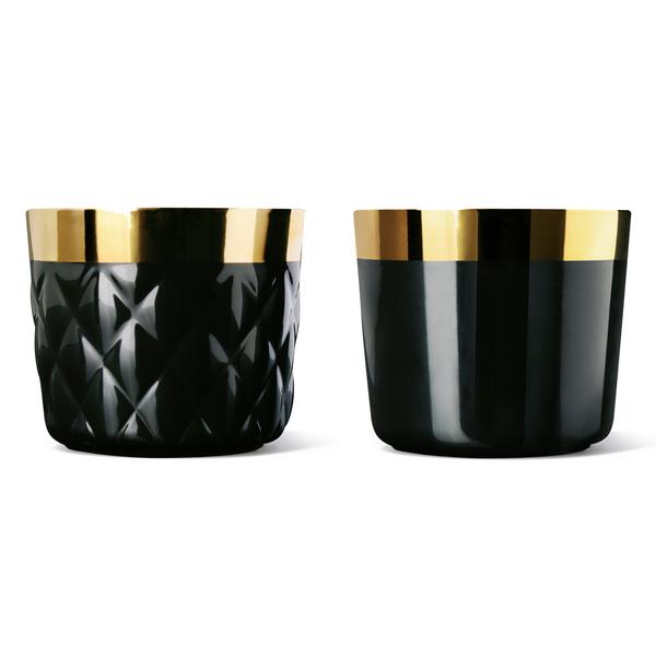 Sieger by Fürstenberg Sip of Gold Noir Champagne goblets