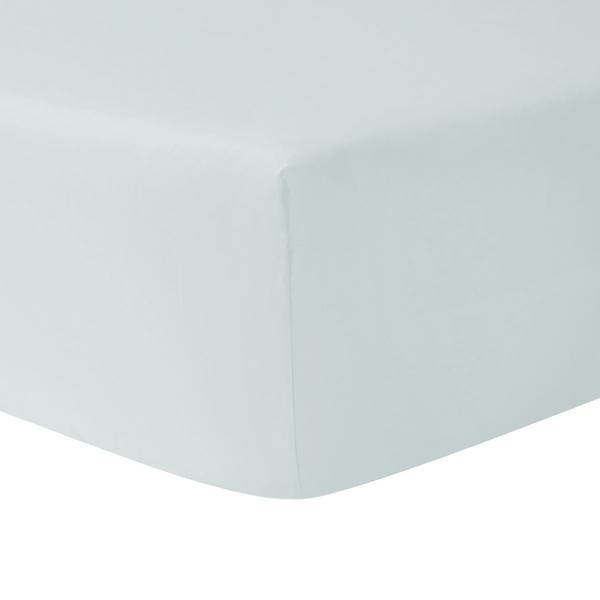 Christian Fischbacher Spannbetttücher Satin, dunstblau