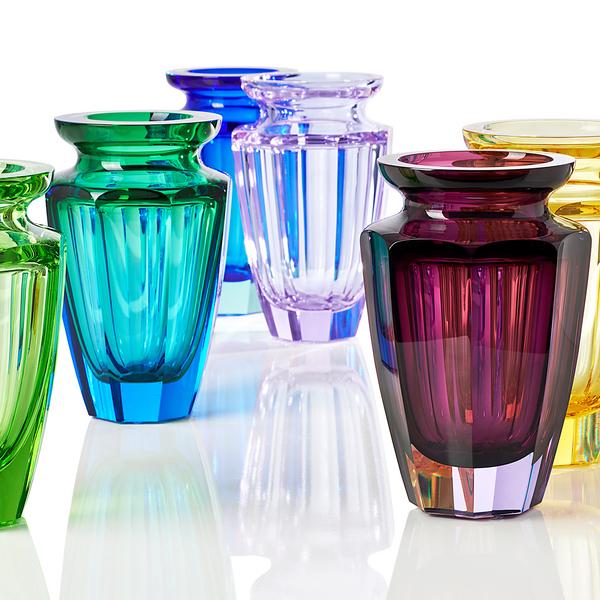Moser Eternity vases, h 20 cm, coloured