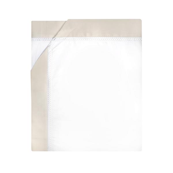 Yves Delorme Walton top sheet, mother-of-pearl, 270 x 295 cm
