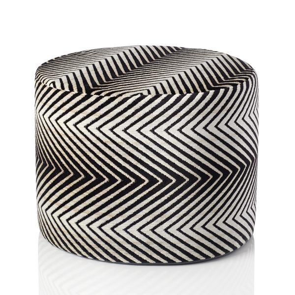 Missoni Home Pouf Ziggy, schwarz