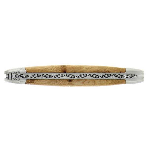 Forge de Laguiole Juniper wood pocket knife, satin finish