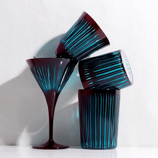 L'Objet Prism glasses, bordeaux