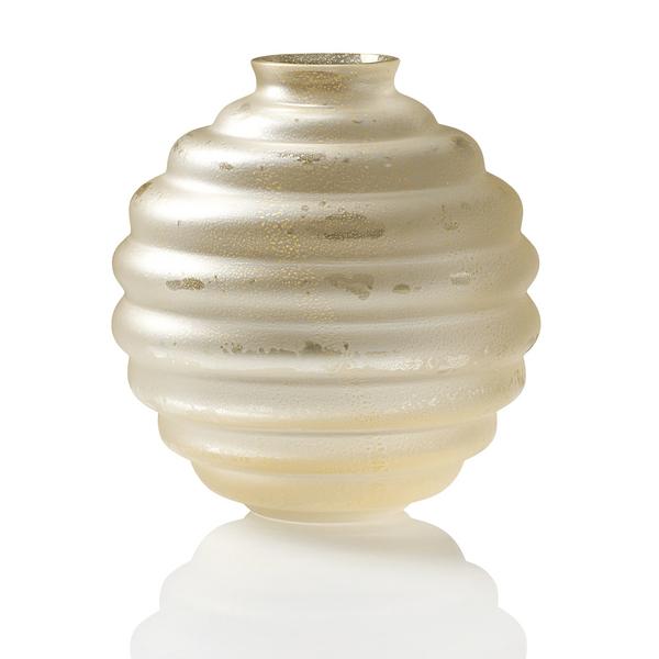 Venini Deco Frozen Gold vases